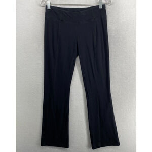 EILEEN FISHER Pants PS Organic Cotton Stretch Jersey Straight Yoga Pull On Black